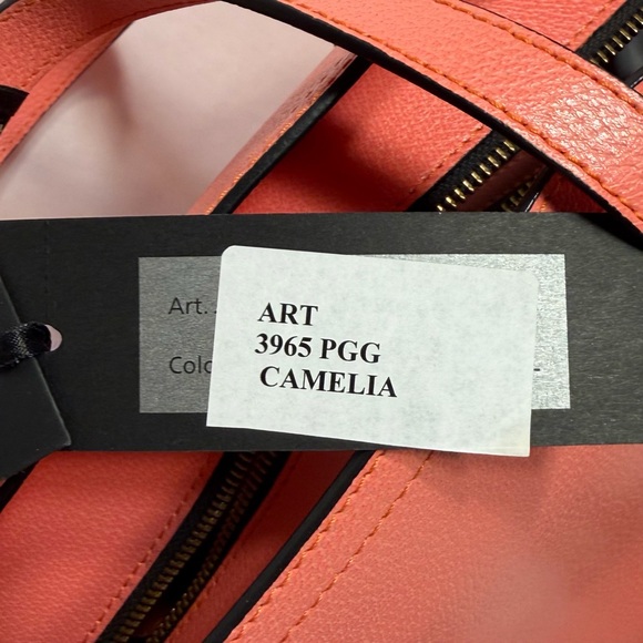 NWT Gianni Chiarini Camelia Pink Leather Dome Bag Satchel W/ Pouch Made in Italy - Picture 8 of 16